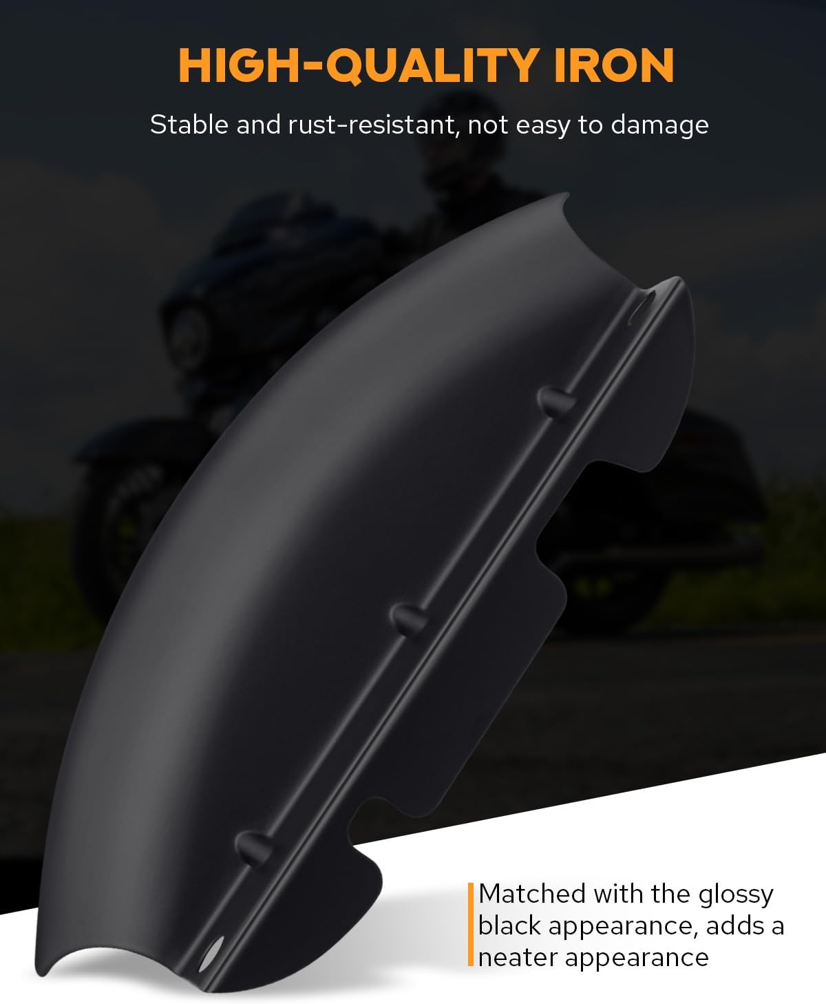 PBYMT Motorcycle Lower Triple Tree Wind Deflector Compatible with Harley Davidson Touring Street Glide Road Glide Electra Glide Road King FLH/T FLHX 2014-2023, Matte Black