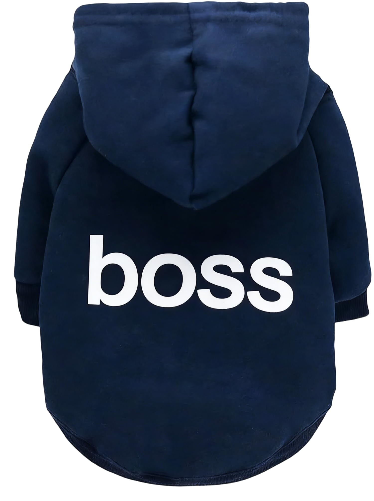 LtuzPet Dog Hoodie โBossโ Printing Dog Sweater Soft Fleece Pet Clothes Warm Dog Jacket Coat