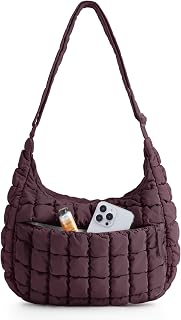 BAGSMART Quilted Crossbody Bags for Women, Travel Purses Hobo Shoulder Bag