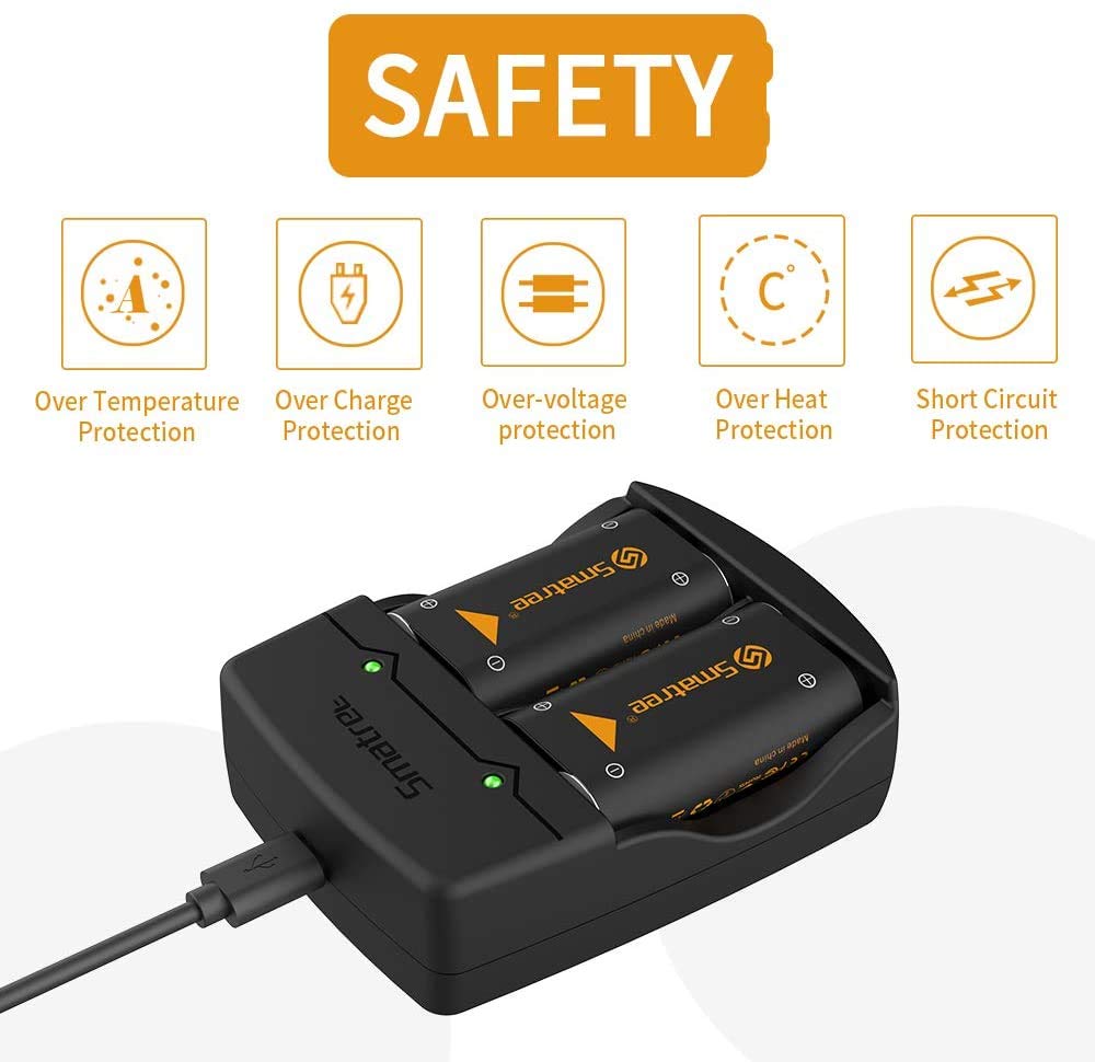 Smatree Battery Pack for Xbox One Controller/Xbox Series X/S, 2x2600mAh