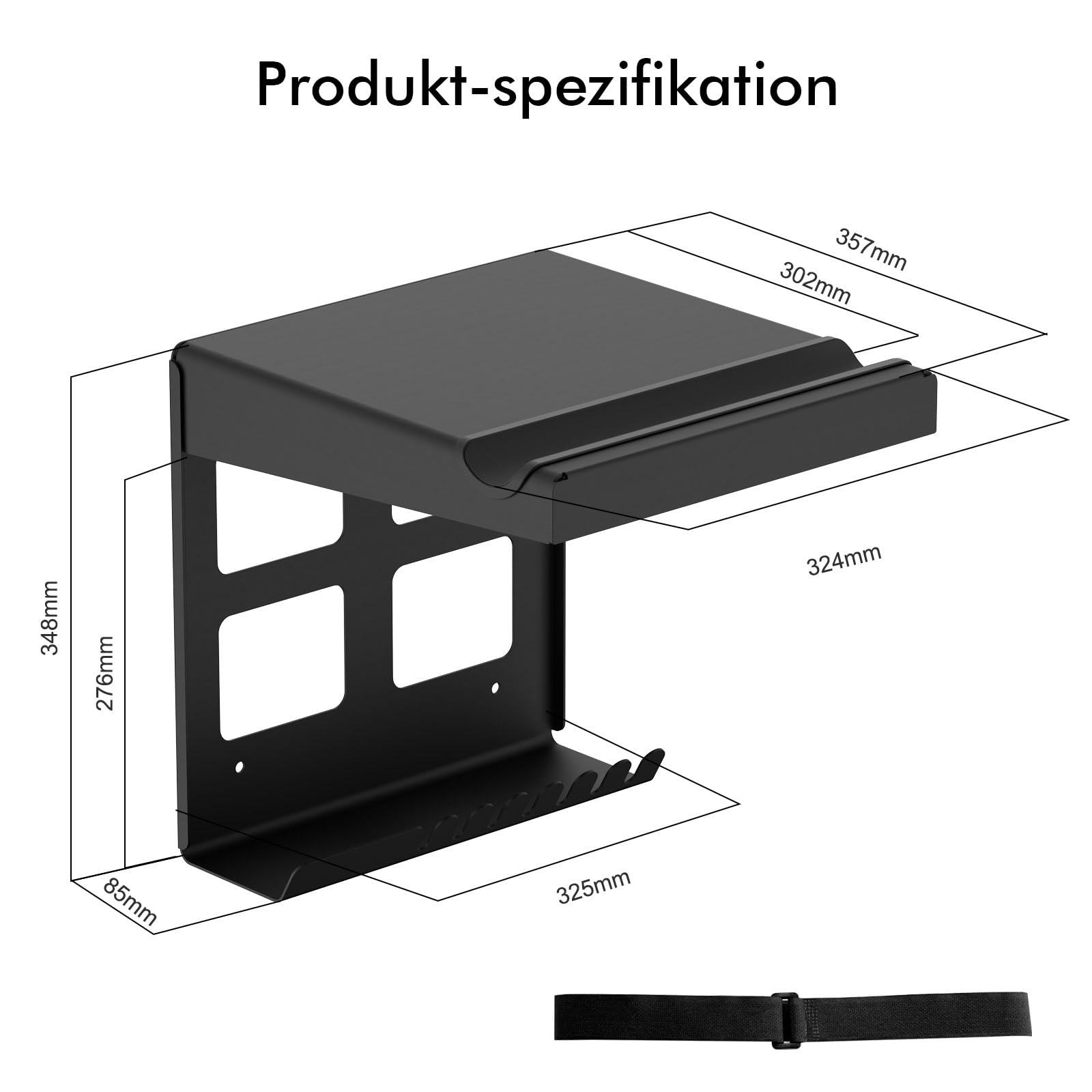 Mimoke Indoor Fahrrad Wandhalterung Garagen Wandmontierter Fahrradständer für Fahrräder mit Regalhaken, Kompaktes Robustes Design, Schutzpolster, Zusätzlicher Stauraum, Einfache Installation (Schwarz)