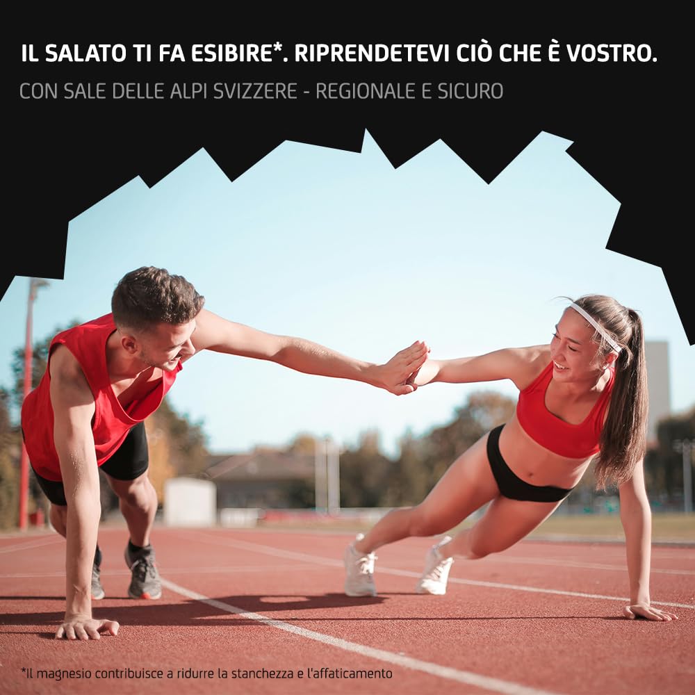 GoMo SALTED Hydration Aid | Elettroliti senza zucchero | migliore assorbimento dell'acqua e idratazione rapida | 30 porzioni singole di polvere elettrolitica con sale alpino svizzero | Gusto Limone