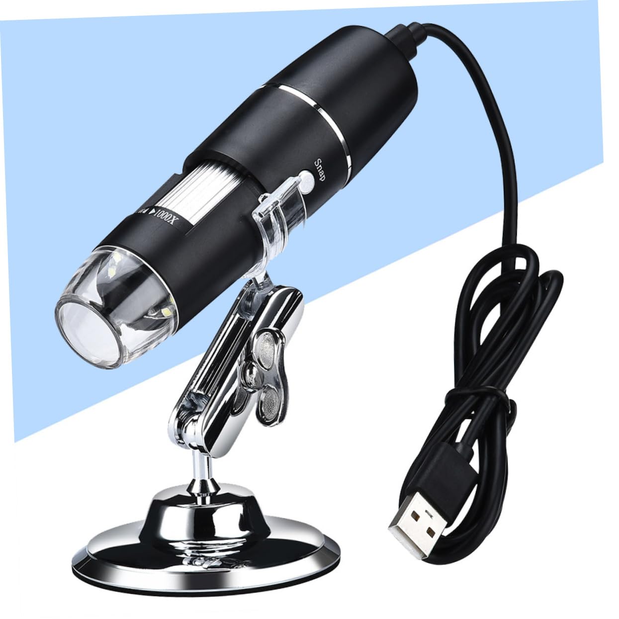 HOMSFOU Digitale Lupe mit USB-anschluss Led-Beleuchtung Flexibler Arm für Reparatur Inspektion Elektronik Labor und Sammlerstücke Vergrößerungsglas für Schmuck Jade und Antiquitäten