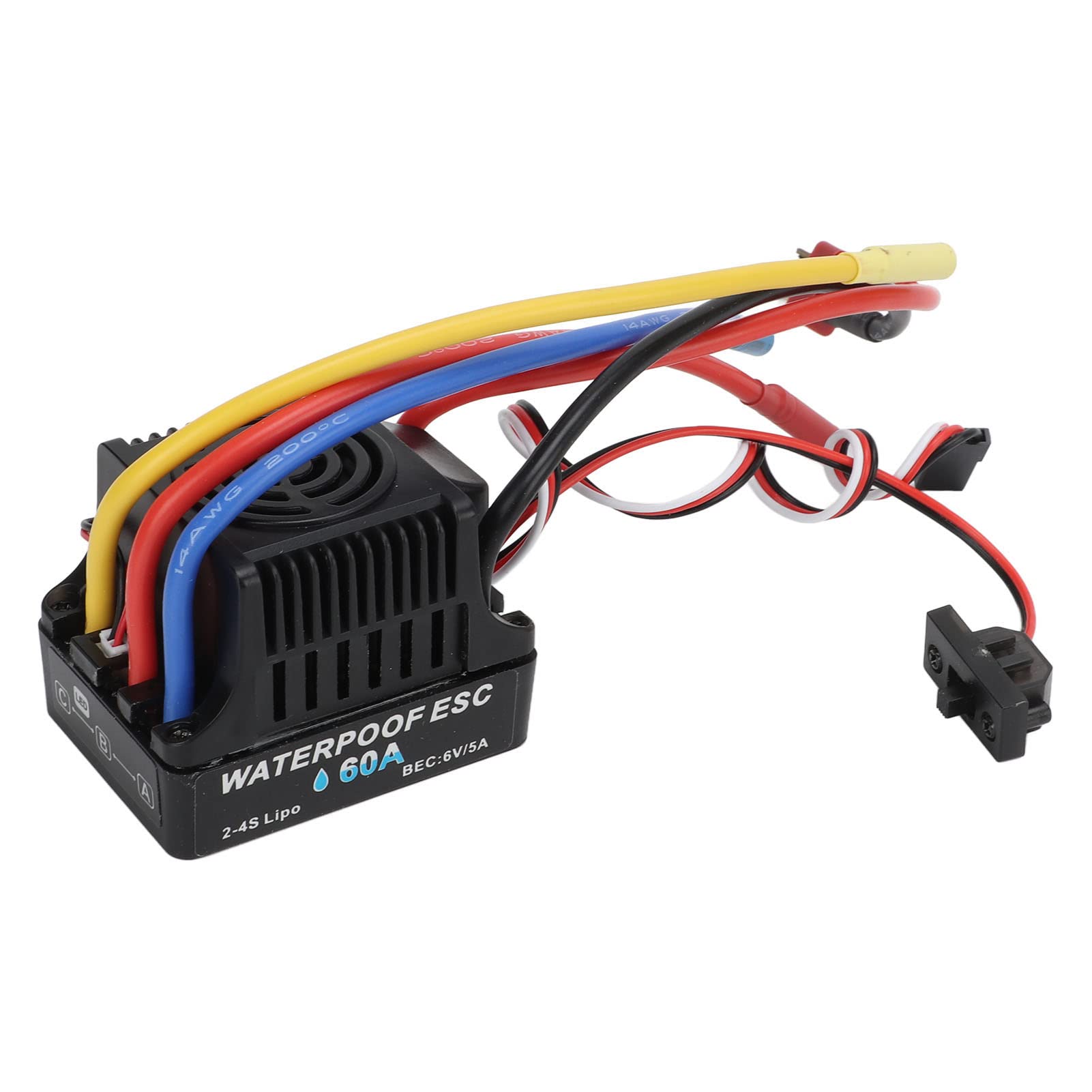Bezszczotkowy ESC 60A z płytą programistyczną, silnik bezszczotkowy 2300kv z uchwytem wtykowym 4 mm do samochodów osobowych i ciężarowych RC 1/10 1/8
