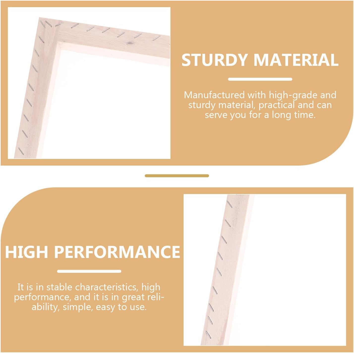 FUOYLOO Wood Screen Printing Frame Kit DIY Silk Screen with Proper Frame Shirts Canvas Bags and Fabric Crafts Use Stable Structure Practical Printing Tool for Beginners and Home Use