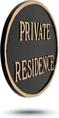 Miniatura 7 de Montague Metal Products Placa ovalada de residencia privada, negro con letras plateadas, 6 x 10 pulgadas