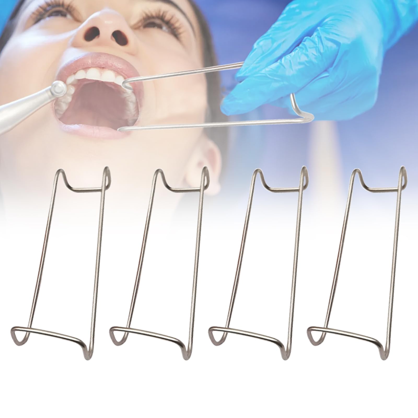 Dental Columbia Wange Retractor Autoklavierbarer Mundöffner, Zahninstrument für Zahnbeweißung und Zahnverfahren, 4 Stück