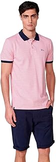 Polo de Manga Corta de Algodón. Cuello Camisero. Color Rosa para Hombre, de Color Rosa