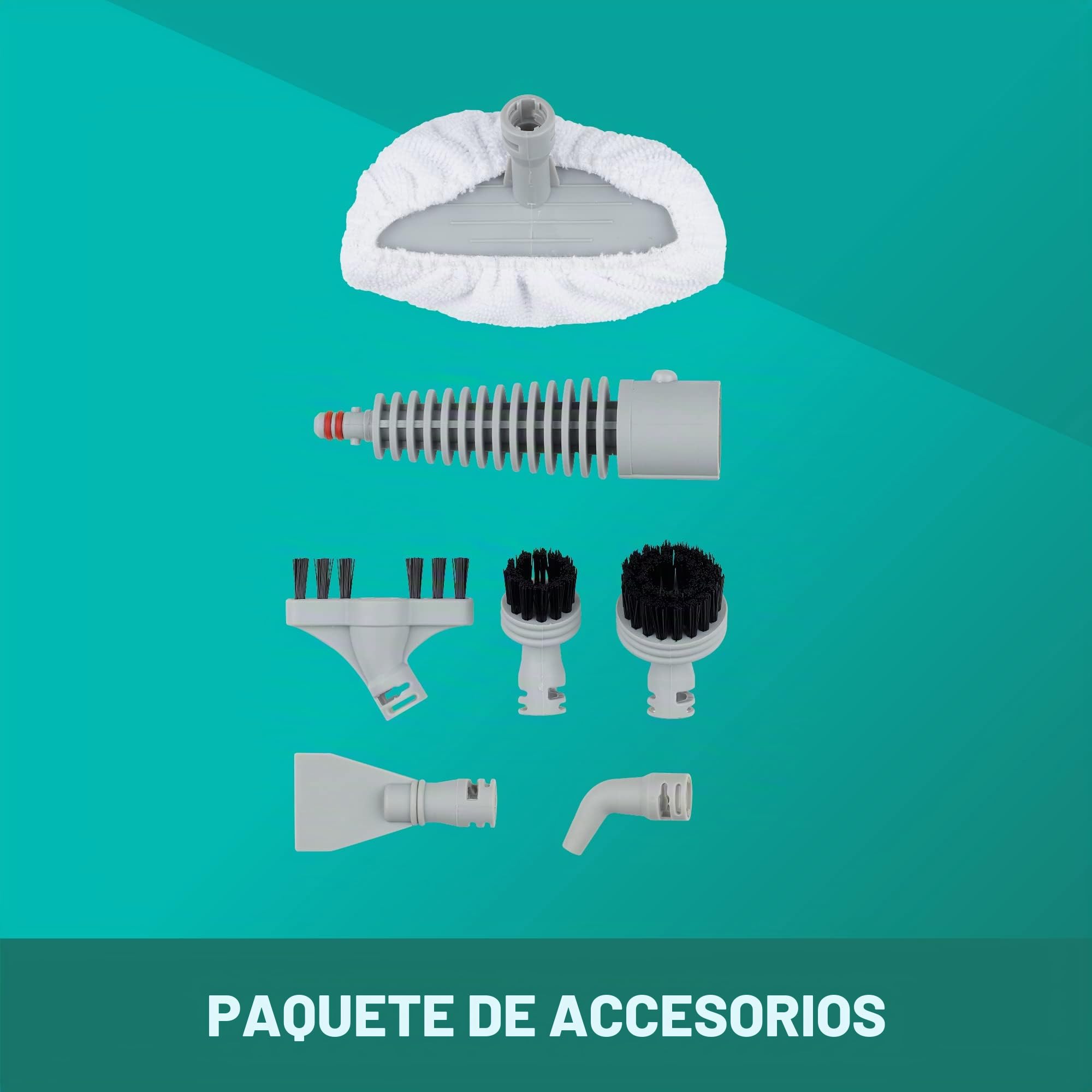 VYTRONIX USM13 10 en 1 Mop limpiador de vapor vertical multifunción | Elimina el 99,9% de las bacterias | Vaporizador para limpiar suelos duros, alfombras, baño, cocina, ventanas, prendas de vestir y