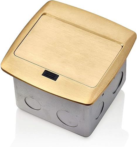 Miniatura 2 de Leviton PFUS2-BR - Caja emergente de suelo con doble tipo A, cargador USB 3.6, salida de 20 amperios, latón