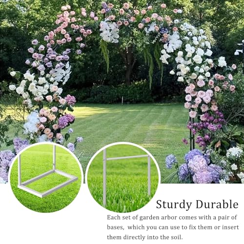 Pergola blanche de jardin robuste contre vent et intempéries