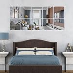 4 Pack de 10:00x10:00 Miroir auto-adhésif en acrylique,Emplacement sur petits miroirs pour décoration murale, Miroir en plastique pour éclaboussure,Long Miroirs pour salle de bain Salon Porte de placard