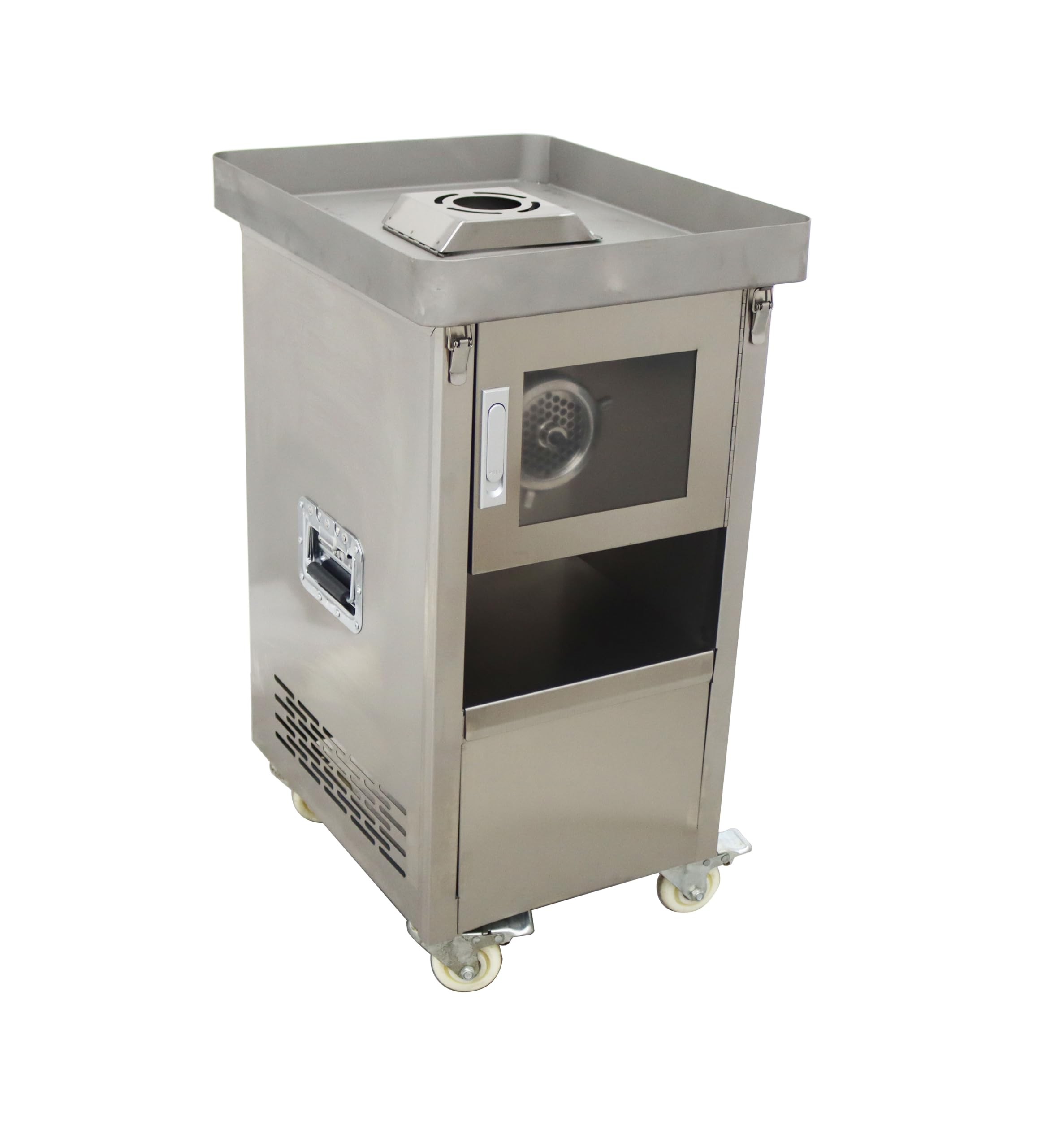 INTSUPERMAI Commercial Meat Grinder 8MM Stainless Steel Electric Meat Mincer Meat Grinding Machine Commercial Beef Pork Mutton Meat Grinder Mincer 400KG/H 110V