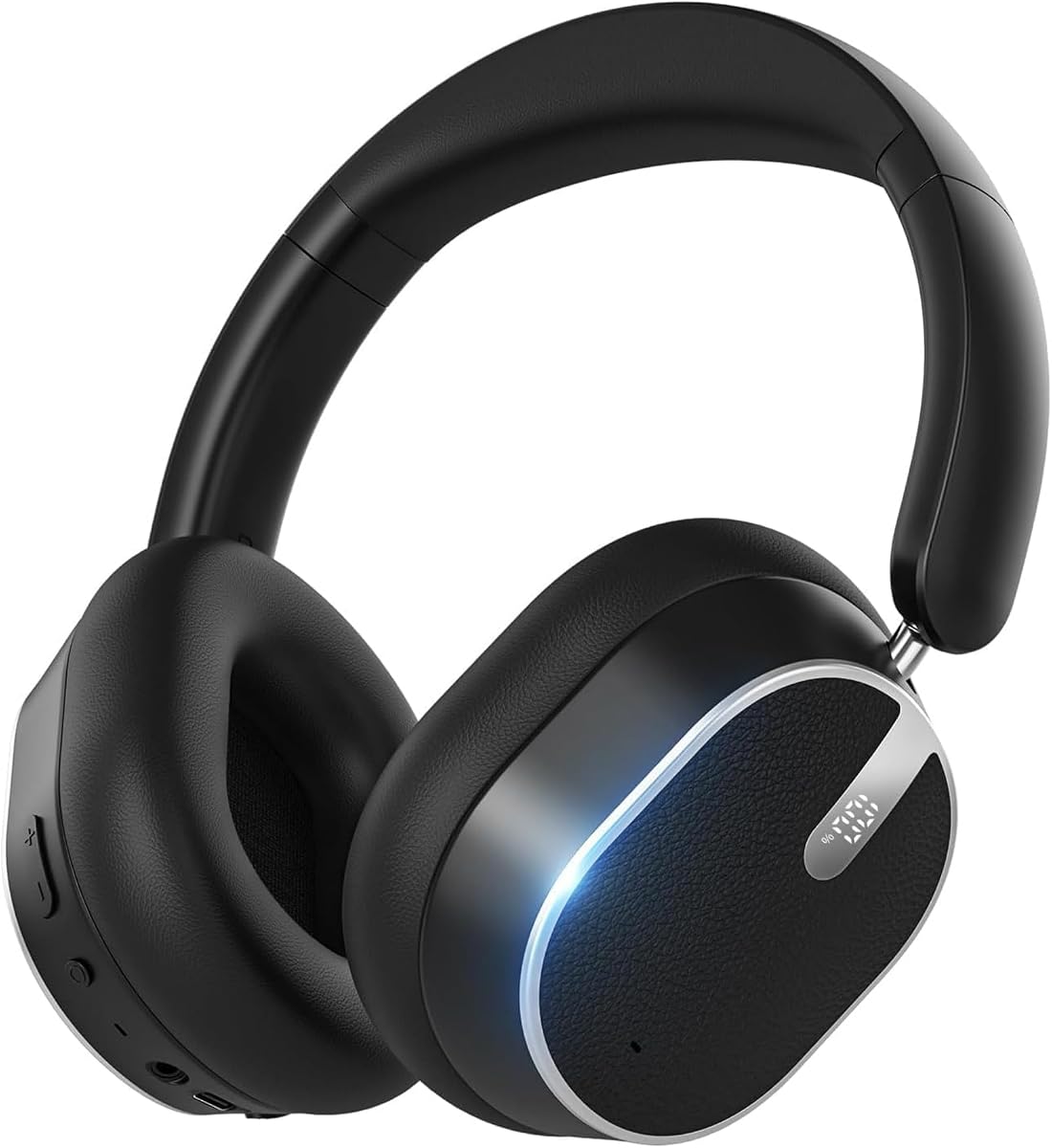 Hybrid Active Noise Cancelling Bluetooth Headphones,Bluetooth 6.0 Over Ear Wireless Headphones with 120H Playtime, Hi-Res Audio, Deep Bass, Memory Foam Ear Cups for Home Office Travel