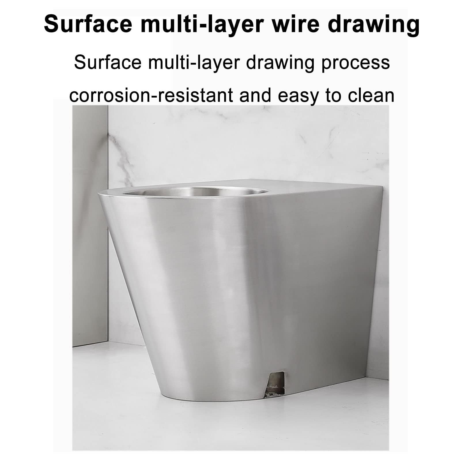Hocheffiziente, Wassersparende Toilette Mit Intelligenter Sensorik, Badezimmertoilette Aus Edelstahl 304, Kommerzielle Toilette Mit Doppelspülung Und Siphon, Be,Abs Induction Valve
