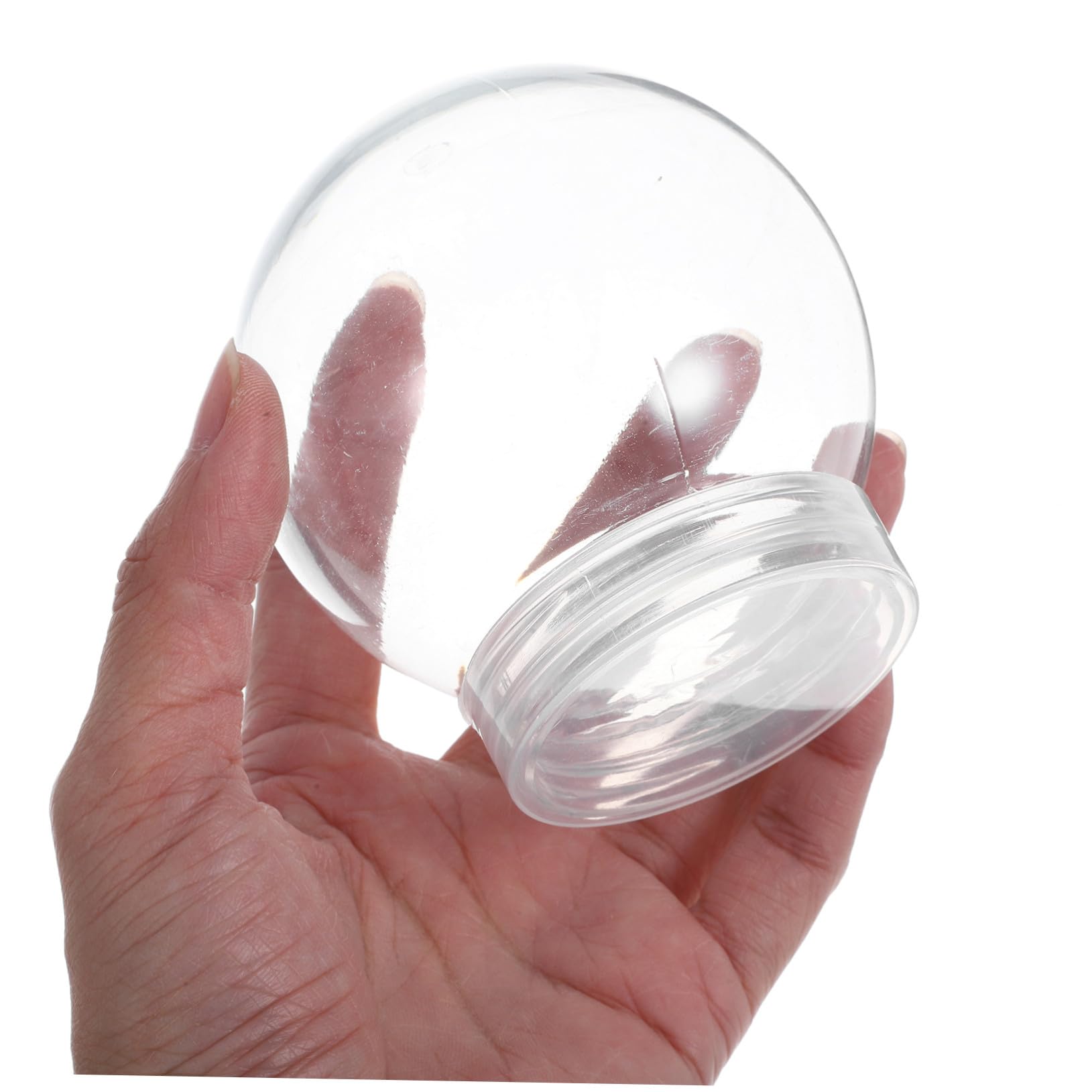 10pièces Boule à Neige Transparente Soi-même Globe Eau Plastique pour Projet Artisanat Boule à Neige De Noël Vide