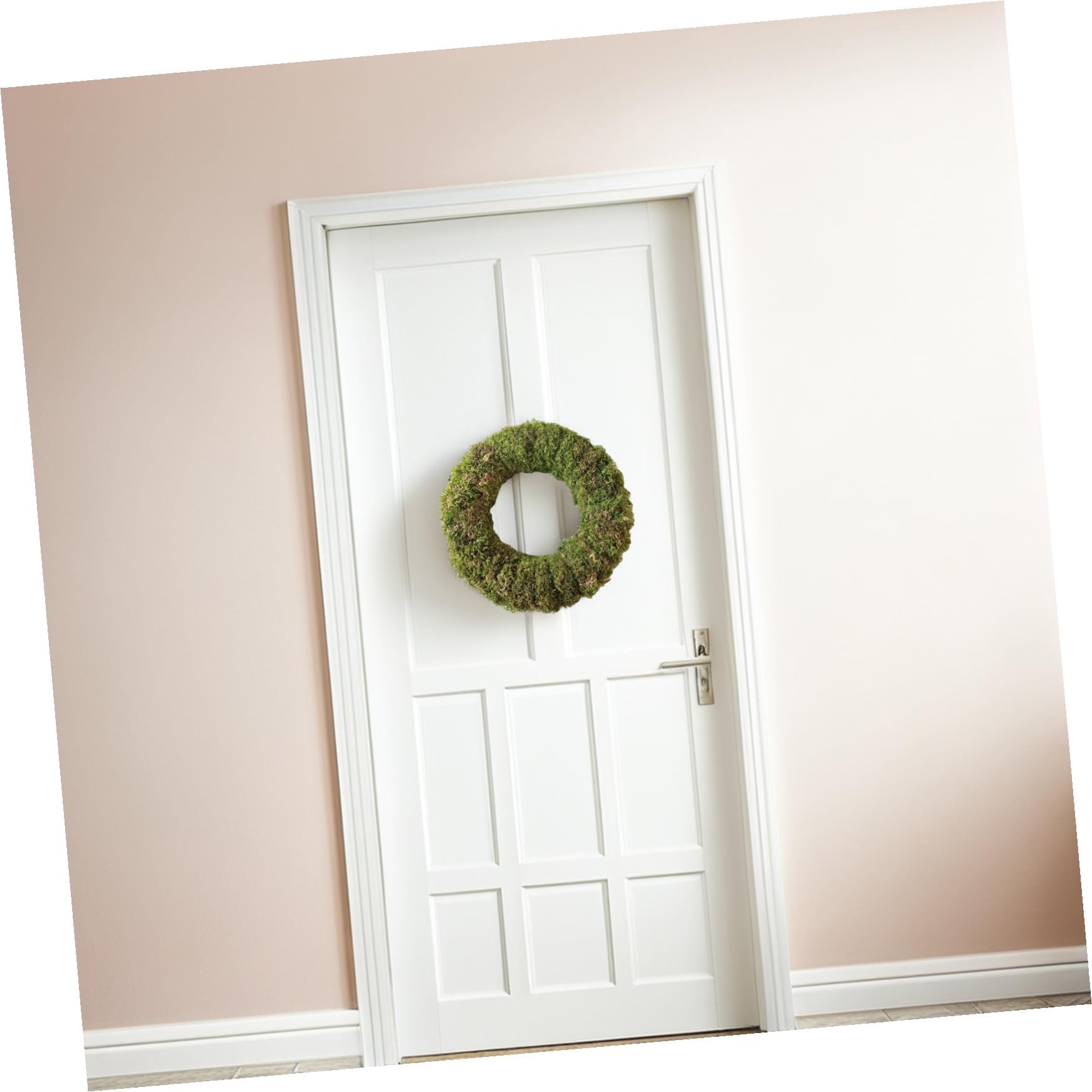 ABOOFAN Runder Mooskranz zum Selbermachen Natur-deko für Haus und Garten DIY-weihnachtskranzrahmen mit Moos und Rattan für Feiertage und Geschenke