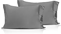 Vista 8 de Pillowtex Rayón con infusión de iones de cobre derivado de fundas de almohada de enfriamiento de bambú, beige, estándar (20 x 30), juego de 2
