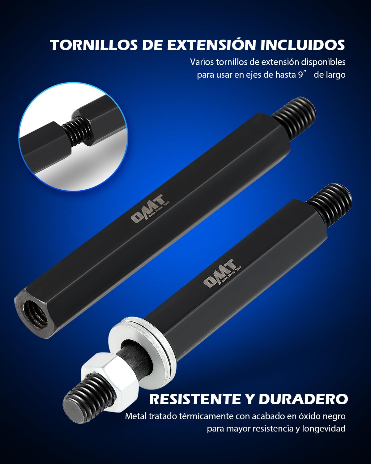 Orion Motor Tech Juego de Extractores de Rodamientos, Capacidad 5 T Extractor Cojinetes, Kit de Extracción de Cojinetes de Rueda de Piñón con Mordazas de 5 CM y 7.62 CM