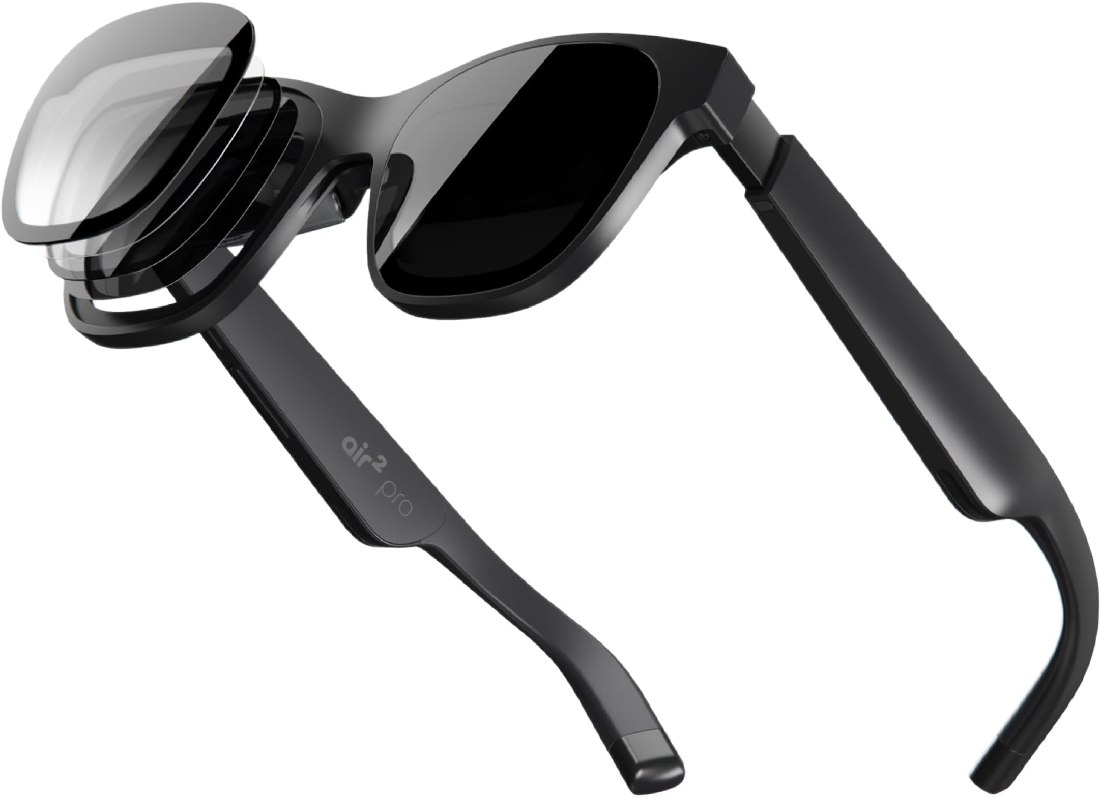 XREAL Air 2 Pro AR Glasses, Ultimate Display with 3-Level Electrochrome Darkening, 75g, 120Hz, 130", Smart Glasses, Compatible with iPhone 15/SteamDeck/ROG/Mac/PC/Android/iOS-Middle East Version