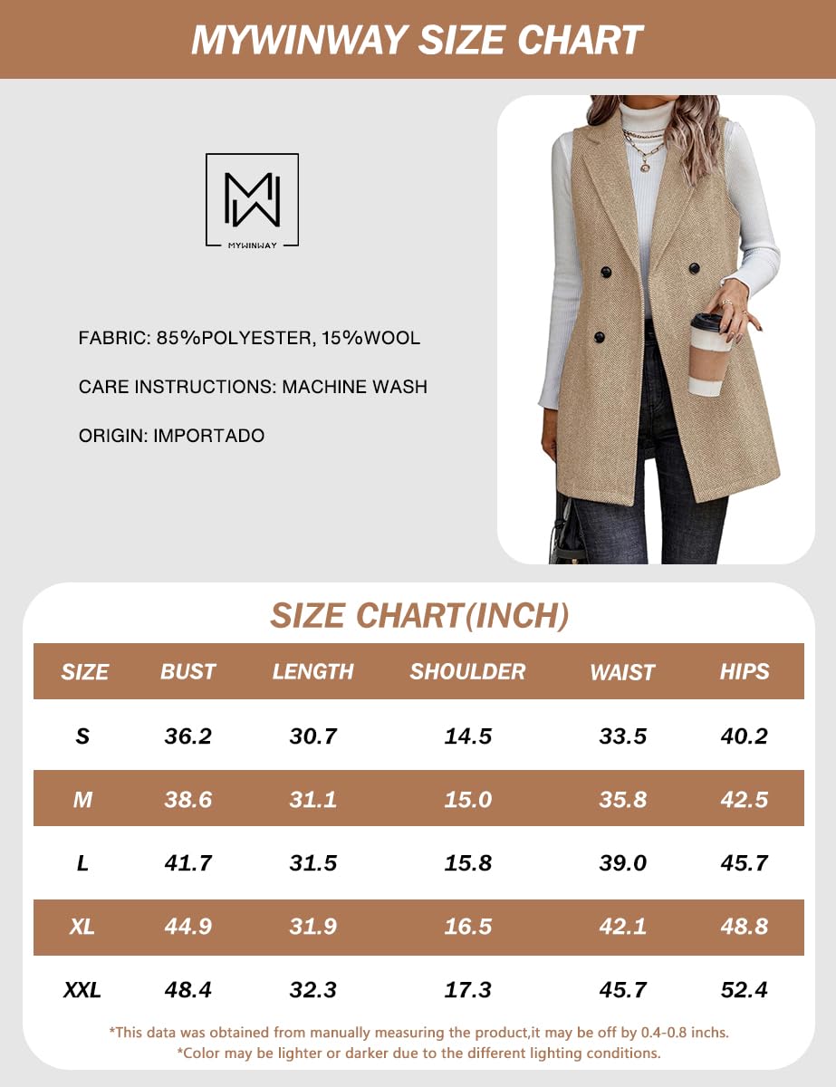 Tweed Gilet Donna Autunno Inverno senza maniche Lungo Lana A Spina di Pesce Blazer Giacche Vestito Capispalla Alla Moda