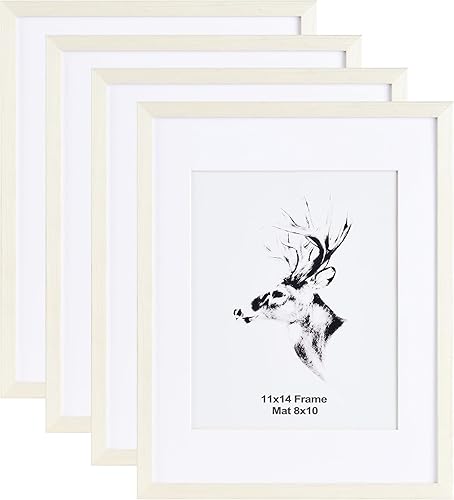 Miniatura 8 de Juego de 4 marcos de 18 x 24 pulgadas, de madera de roble macizo, de 18 x 24 pulgadas, para galería de pared, de 18 x 24 pulgadas, para montaje