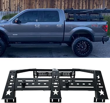 Vijay 13" High Bed Rack Truck Luggage Carrier Fits 2009-2024 Ford F150 and F150 Raptor