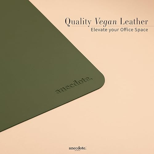 Miniatura 8 de ANECDOTE - Alfombrilla de escritorio de cuero vegano de 31.5 x 17 pulgadas para tu oficina. Esta alfombrilla de mouse grande de calidad tiene