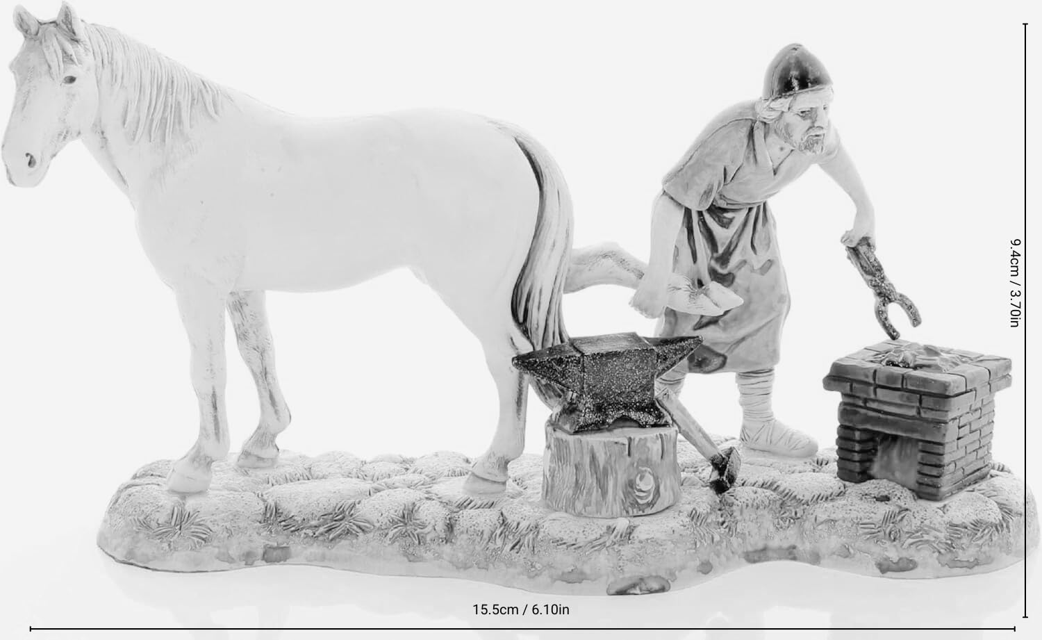Moranduzzo Herrero para Belén de 10 Cm Escala 1:20 - Figuras de Belén Indestructibles - Estilo 700', Pintura Acabada a Mano, Producto Oficial, Escultor M. Landi