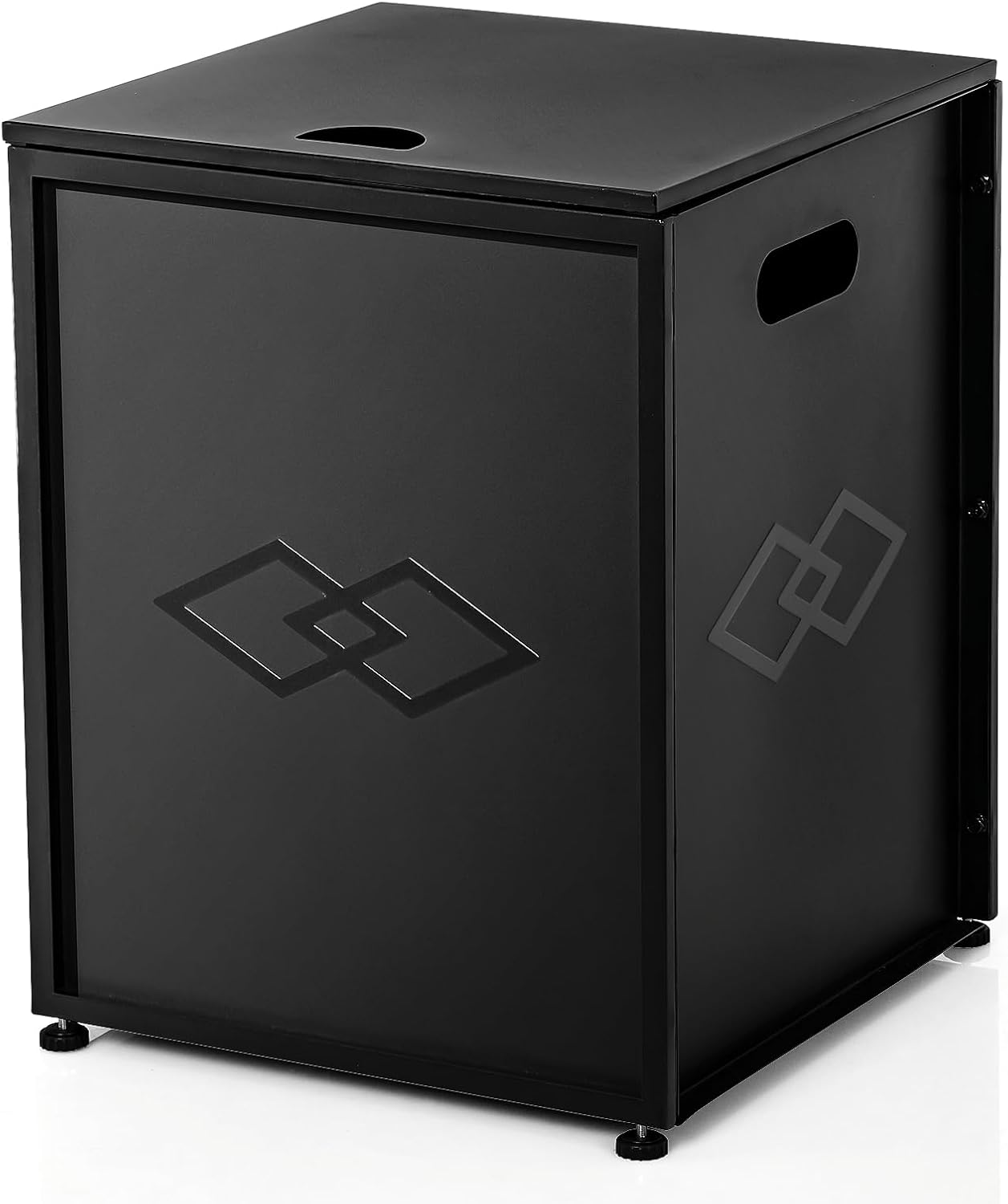 Garvee Propane Tank Cover Table, Square Propane Tank Holder Hideaway Table for 20 lb Propane Tank, Gas Tank Storage Side Table - Balck