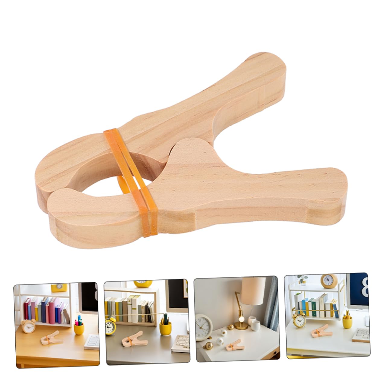 DOITOOL Lot de 5 Pinces de Jeu en Bois pour Enfants Kit Construction Fort Montessori