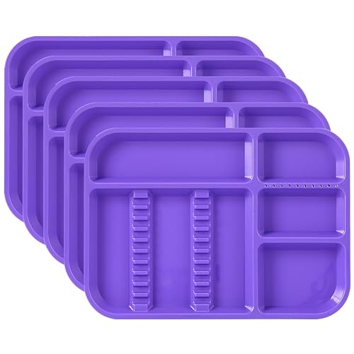 Miniatura 28 de JMU 20 bandejas para instrumentos dentales autoclave de plástico divididas separadas tamaño B para tatuajes médicos y salón de belleza, color morado