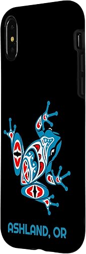 Miniatura 8 de Funda para iPhone 13 Pro Max Ashland Oregon Red Blue Frog PNW Art Native American