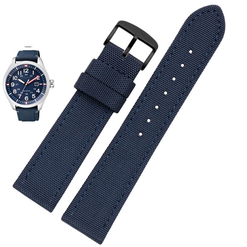 Bracelet montre nylon bleu noir Blancpain idéal pour le quotidien