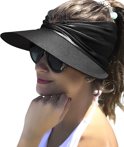 Miniatura 5 de Sun Hat Women Sun Beach Visor Cap UV Protection with Wide Brim for Sports Beach Golf Hiking