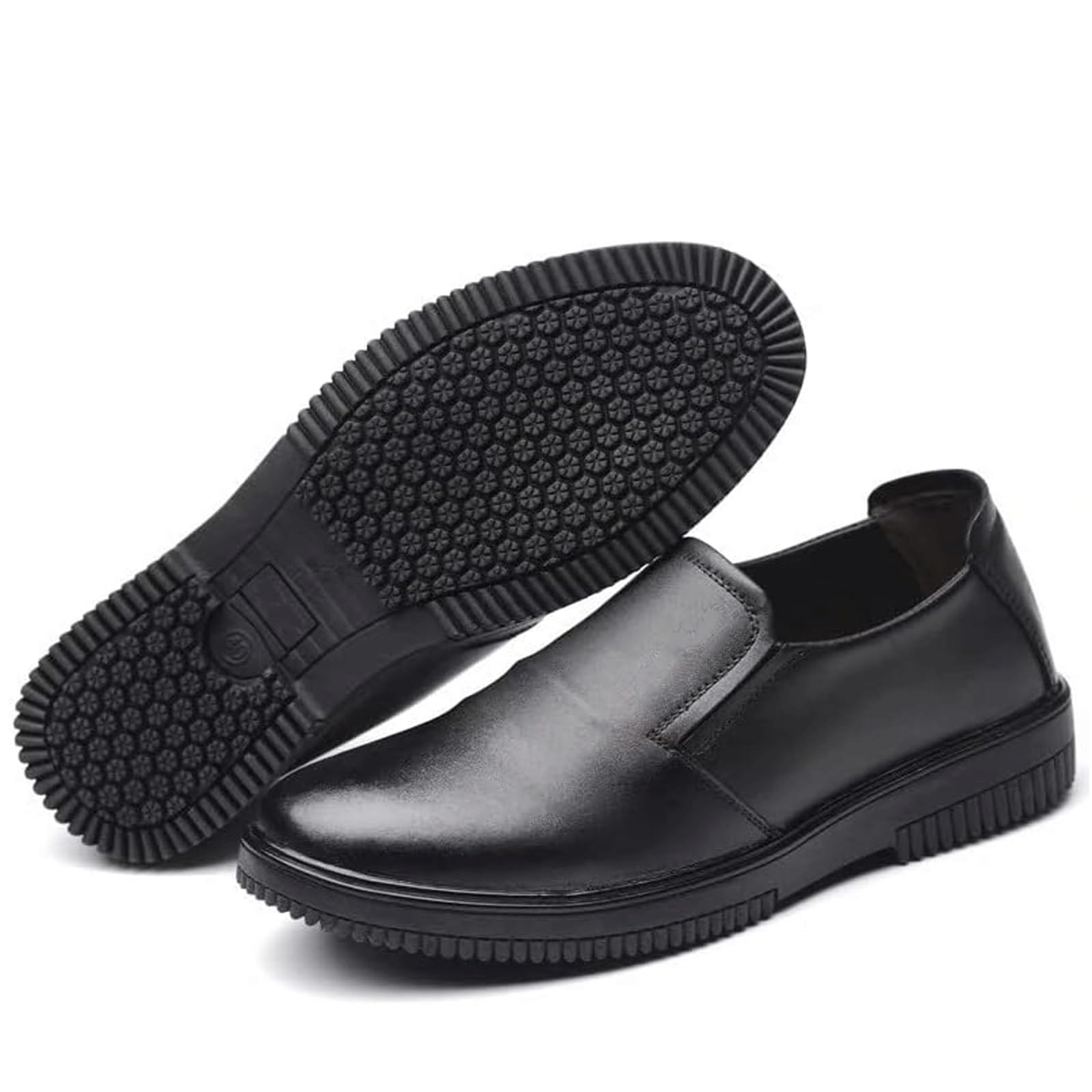 Zoccoli da Chef Uomo, Scarpe da Cucina Antiscivolo in Pelle Uomo, Scarpe Impermeabili Infermiere, Ideali per Giardinaggio, Ospedali, Magazzini E Ristoranti