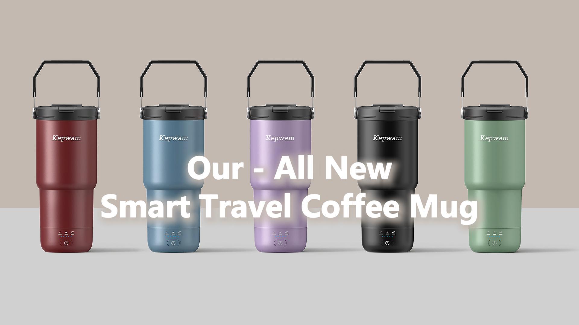 Amazon.com: Kepwam Heated Coffee Mug Rechargeable T3, 20oz Self