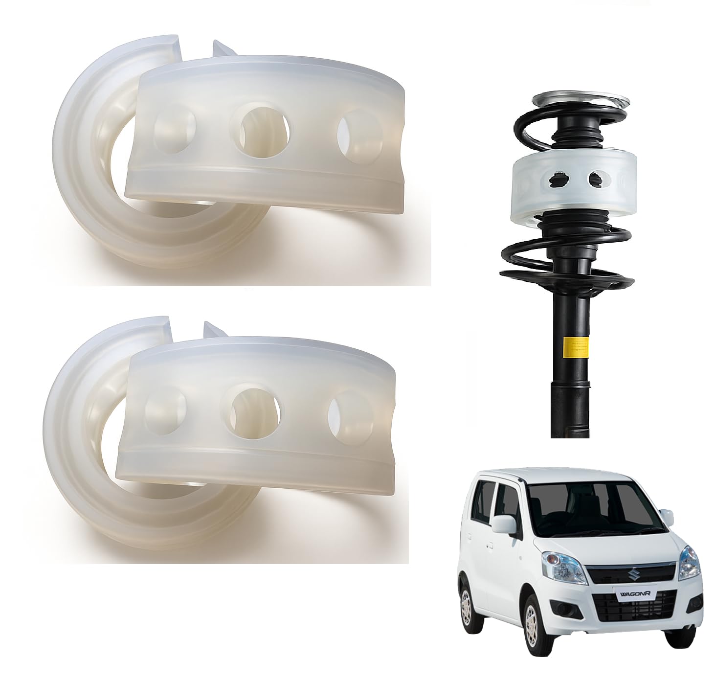 Wagon-R Suspension TPU Buffer For Increasing Car Height - 4 Pieces (Front & Rear)-image-8