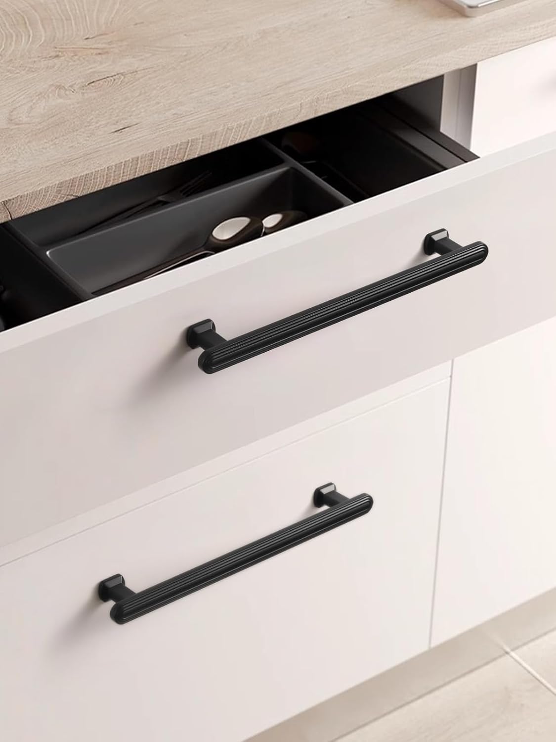 SORWDUREM 5 Pack 3 Inch(76mm) Black Cabinet Pulls Drawer Pulls Kitchen Hardware Cupboard Kitchen Hardware Cabinet Handles