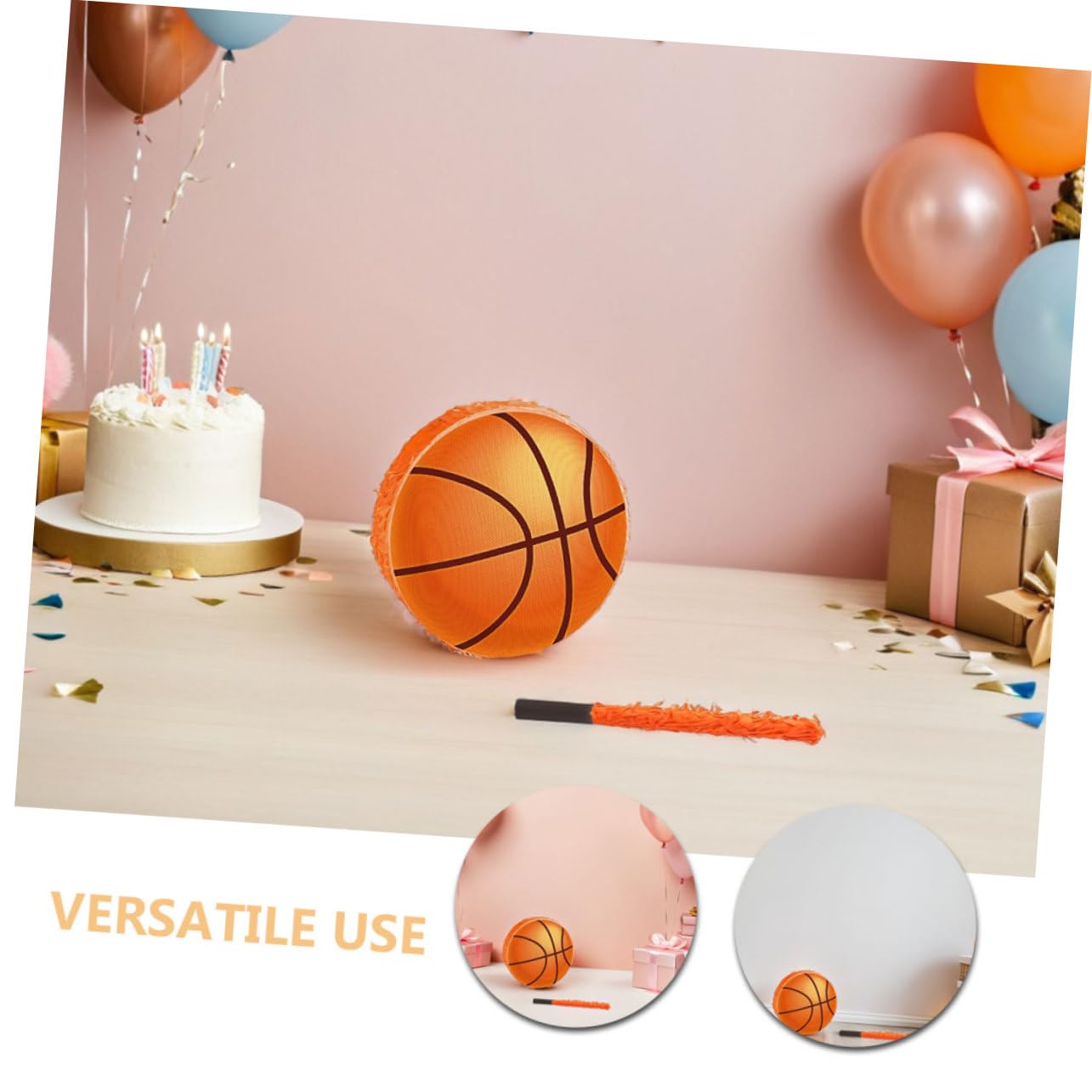 Naranja Piñata Baloncesto de Papel de Cumpleaños Infantil