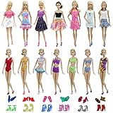 15 piezas hecha a mano Muñeca Barbie Ropa para ropa de vacaciones de verano de ropa y equipo de moda