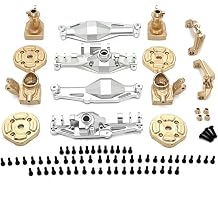 RC Models Components For Mjx H12Y+ Metal Upgrade Front And Rear Axle Shell Brass Cup C For Seat Bridge Cover Remote Control Car AccessoriesSilver,1 set