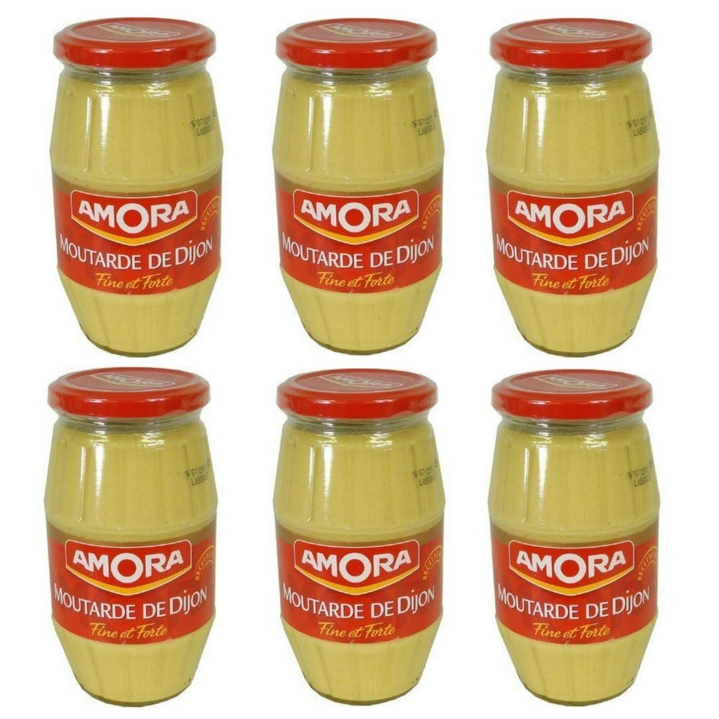 Amazon.com : Amora Dijon Mustard Pack of 6 Large Jar : Grocery