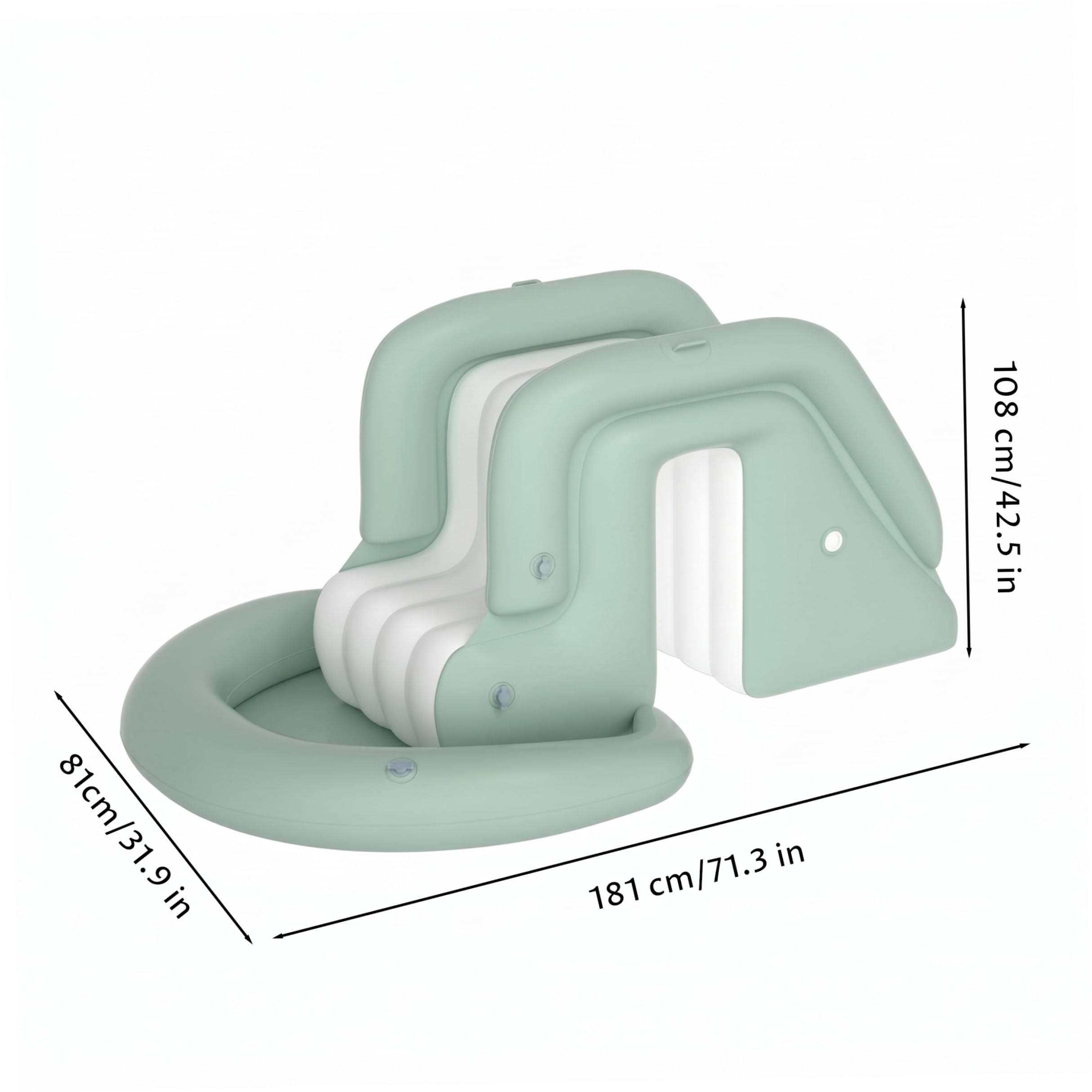 Scivoli Gonfiabili per Piscina, Scivolo per Piscina Fuori Terra in PVC Spesso Base Stabile Riempita d'Acqua Facile Installazione Giocattoli da Giardino Estivo, 71x42, 5x32 Pollici, Scivolo Gonfiabil