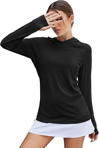 LUYAA Women's UPF 50+ Sun Protection Hoodie Breathable Stretch Hiking