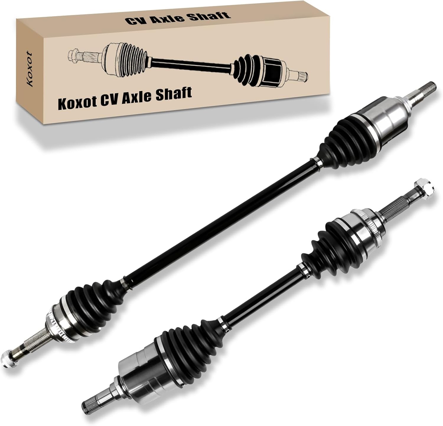 2PCS Front CV Axle Shaft Assembly Compatible with Toyota Corolla 2003 2004 2005 2006 2007 2008 L4 1.8L Automatic Trans Only, Driver and Passenger Side, OE# NCV69583 NCV69584