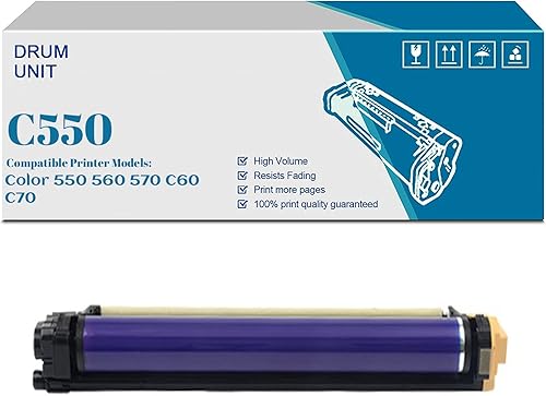 KIYOR Unidad de tambor compatible 013R00663 013R00664 Reemplazo para impresora Xerox Color 550 560 570 C60 C70 IV-C5580 6680 7780 (amarillo)