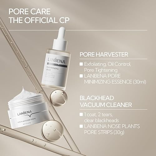 Miniatura 20 de LANBENA Removedor de puntos negros - Mascarilla para nariz y cara, kit de eliminación de puntos negros, 1.05 onzas