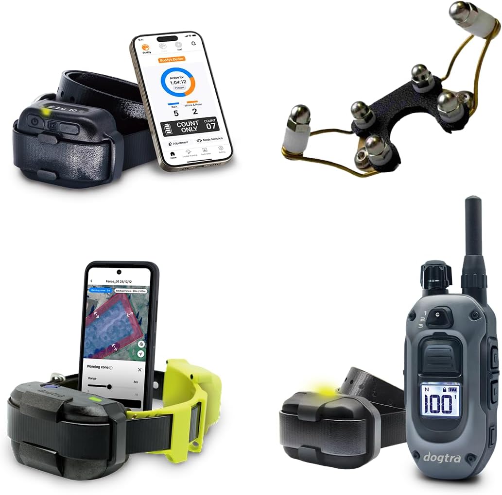 Dogtra Complete Training & Behavior Control Bundle – 280X E-Collar + Titanium Winged Contact Points + GPS Fence + Smart NoBark | Waterproof, Boost Recall, Wireless Fence, Bark Detection, No Subscripti