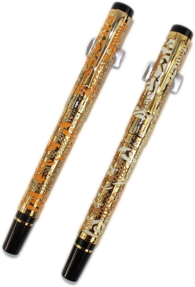 Gullor 2 pcs Jinhao Roller Ball Pen 5000 Dragon Year, 2 colors